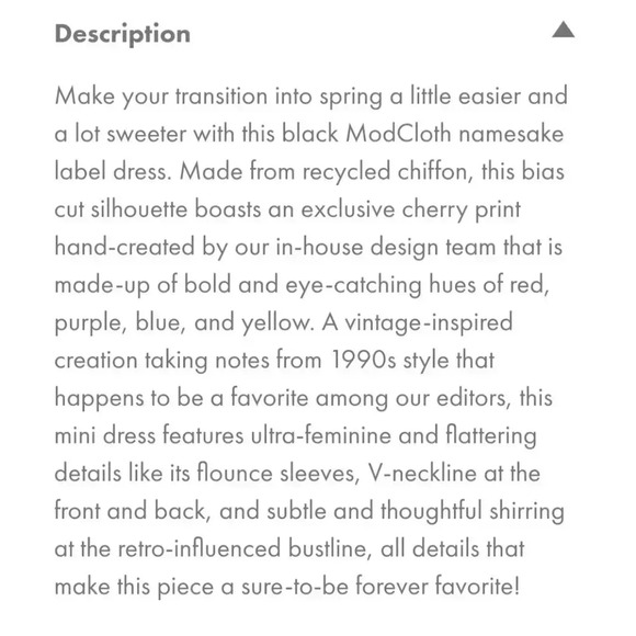 NWT ModCloth Forever at Ease Mini Dress Black Cherry Bomb Recycled Poly Size L - Picture 5 of 10